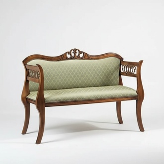Classic bench luxury upholstered bench living room seating two-seater
