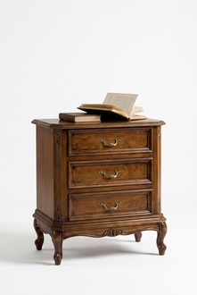 Classic Brown Bedside Table Drawers Storage Table Bedroom Furniture