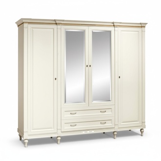 Classic cupboards cupboard wall unit 4 doors wood furniture bedroom 238cm