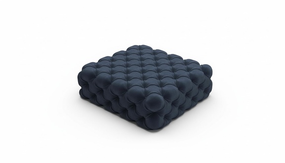 Classic Chesterfield Design Luxury Stool Textile Footstool Ottoman 120x120