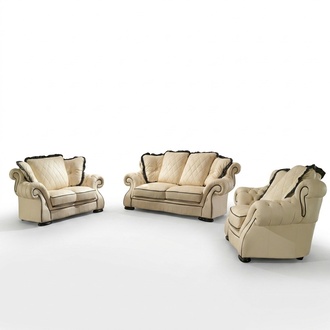 Classic couch set sofa upholstery seat leather set 3+2+1 sofas couches