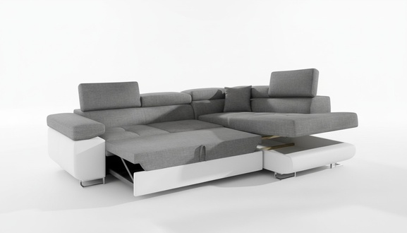 Classic Design Corner Sofa Couches Bed Function Couch Upholstery Textile Sofas