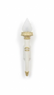 Antique greek style design torch figure wall lamp made of acrylic material