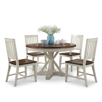 Classic Design Round Table Wood Tables 122x77cm Dining Room Round