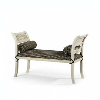 Classic designer bench textile furniture bench luxury seating benches benches