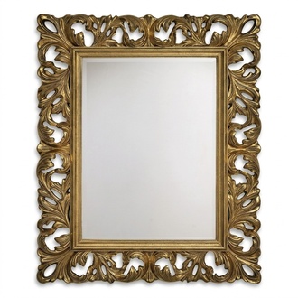 Classic designer real wood frame XXL mirror 105x85.5 mirror model 1577