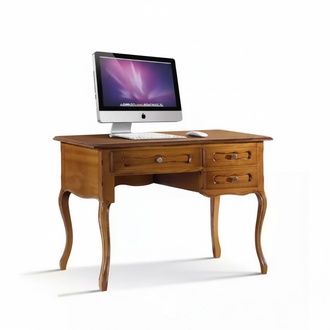 Classic Desk Wooden Furniture Brown Study Furniture Drawers