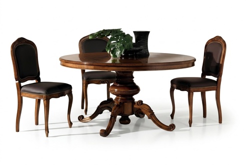 Classic dining table table round tables round baroque rococo furniture round tables new