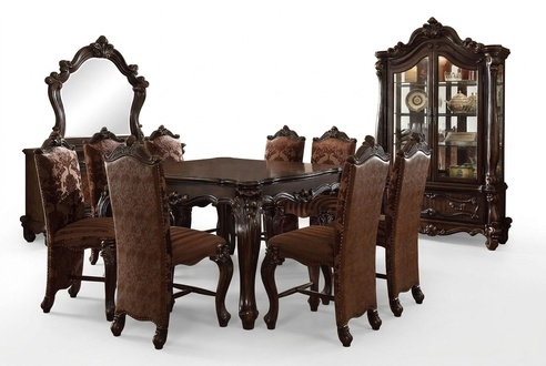 Classic Dining Table Wood Dining Room Set 8x Chair Set Chairs 9 pcs Set