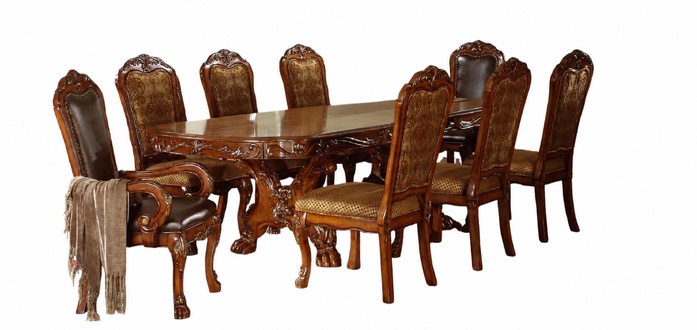 Classic Dining Table Wood Dining Room Set 6x Chair Set Chairs 7 pcs Set
