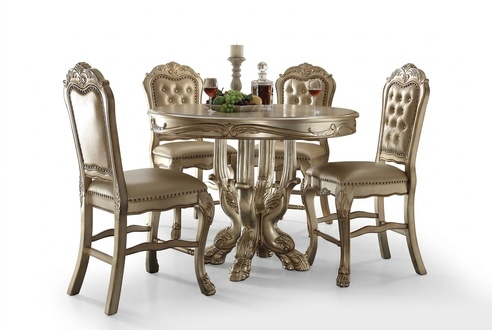 Classic Dining Table Wooden Dining Room Set 4x Chair Set Chairs 5 pcs Set