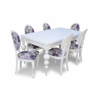 Classic Dining Table With 6 Chairs Dining Room Group Chair Tables Wood New