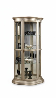 Classic display cabinets glass cabinet wood living room luxury brown