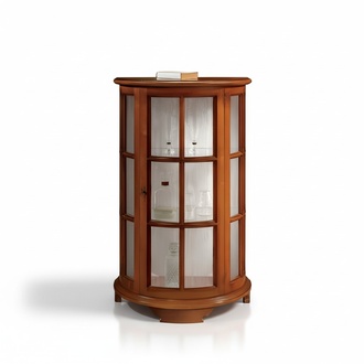 Classic display cabinet glass cabinet luxury brown showcase wood for the living room new