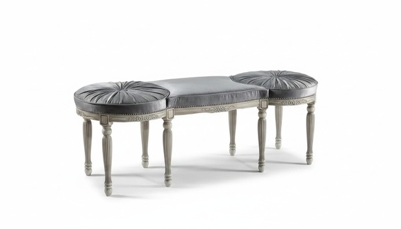 Classic gray bench design textile new upholstery fabric seating