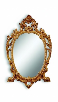 Classic large mirror wall mirror hanging mirror wood gold wardrobe 64x104cm