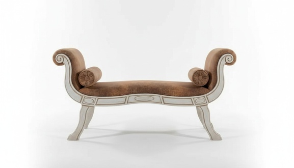 Classic living room bench designer upholstered baroque style new