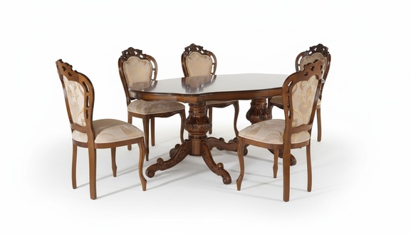 Classic Luxury Table Wood Tables Baroque Rococo Antique Style Dining Living Room