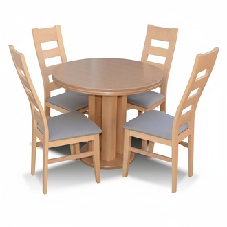 Classic Round Round Table Wood Design Dining Room Tables 4 Chairs Dining Set