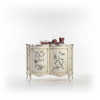 Classic Sideboard Wood Commode White Cupboard Luxury Italian New