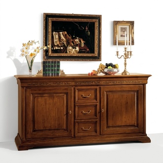 Classic Style Chest of Drawers Sideboard Cabinet Italian Furniture Brown New