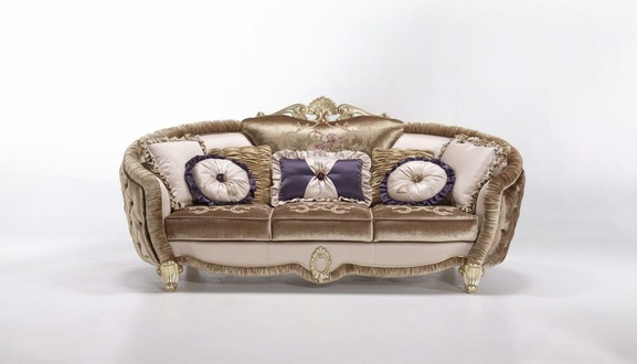Classic upholstery 3-seater textile couches textile sofa sofa three-seater couch new