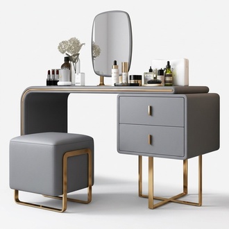 Classic Dressing Table Mirror Luxury Console Chest of Drawers Bedroom 2-part Set New