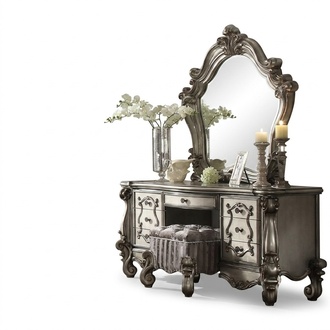 Classic Dressing Table Mirror Luxury Console Dresser Bedroom Baroque New