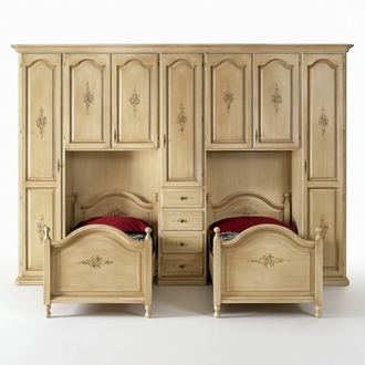 Classic wardrobe with beds Hotel furnishings bed closet set furniture