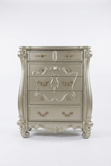 Baroque style made of real wooden massive chest of 6-sliding drawers