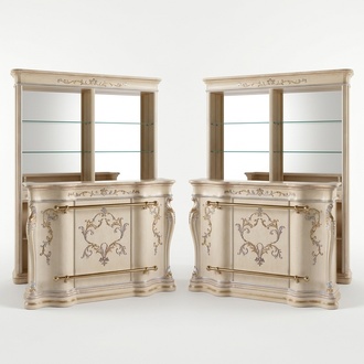 Classic Bar Counter Luxury Bar Cabinet Designer Furniture Solid Wood Display Case Bar
