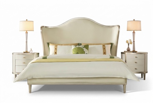 Classic bed bedroom furniture nightstands 2x complete set
