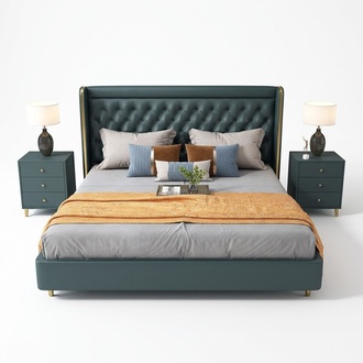 Classic bed Double bed Beds Wood country house style Real wood bedroom.