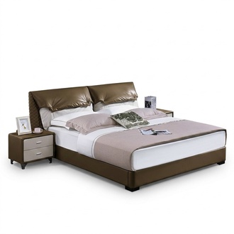 Classic Bed Double Beds Wood Brown Style Real Wood Bedroom New