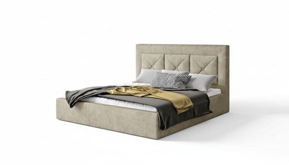 Classic Bed Modern Style Double Wood Hotel Beds 220x220 Bedroom New