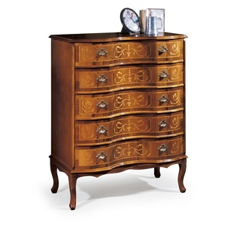 Classic Brown Chest of Drawers Five Drawers Designer Wooden Furniture New