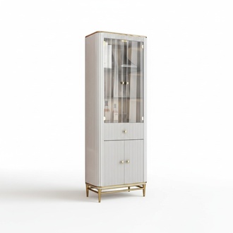 Cabinets Classic showcase wood Noble luxury glass cabinet wood shelf showcases