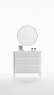 Classic Chest of Drawers Country Style Chests of Drawers Consoles White 3 Drawers