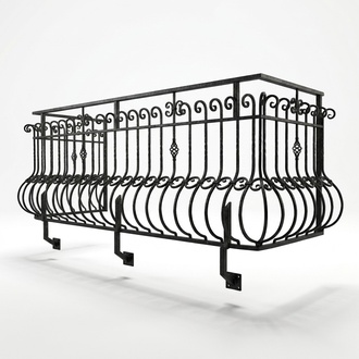 Classic railing handcrafted balcony stairs wrought iron fence fence 1 linear meter #347