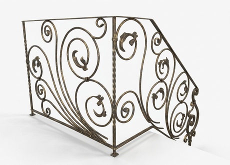 Classic railing handcrafted balcony stair wrought iron fence fence 1 linear meter #168