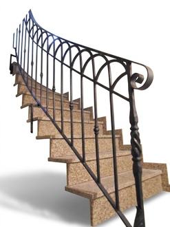 Classic railing handcrafted balcony stair iron fence fence 1 linear meter #359