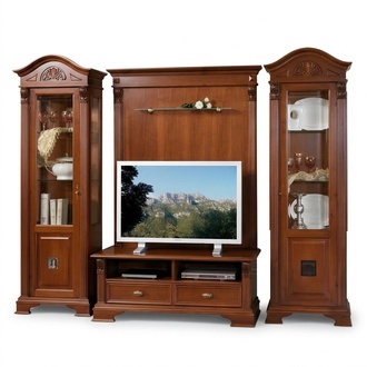 Living Room Display Cabinet Sideboard RTV Shelf Walls Cupboard 4pcs. Real wood