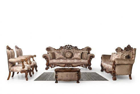 Classic living room sofa set upholstery set velvet 5-piece couch sofa