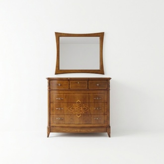 Classic luxury bedroom dresser mirror bedroom furniture wood