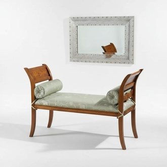 Classic seating designer bench textile furniture upholstered bench bench