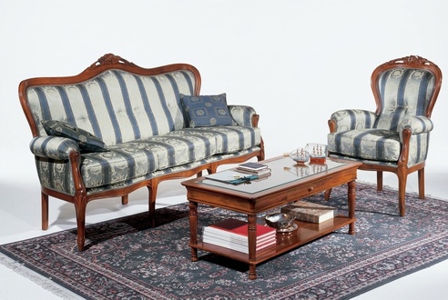 Classic Sofa Set Couch 3+1 Seater Sofa Couches Italian Furniture Textile