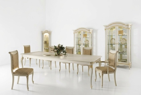 Classic style furniture Italy dining table 6 chairs set group set jvmoebel solid wood®
