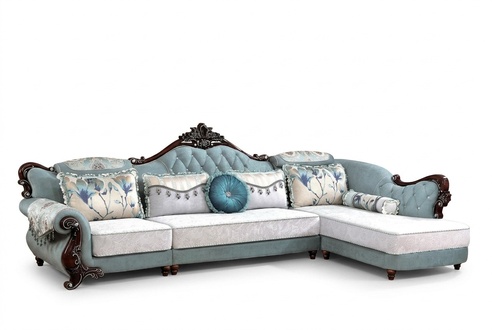 Classic textile couch Chesterfield corner sofa corner cushion upholstery sofa