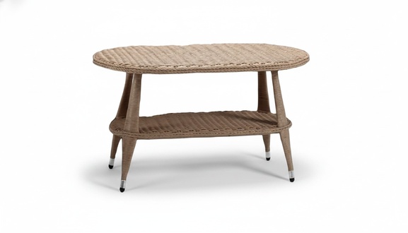 Beige Coffee Table Luxury Furniture Patio Design Rattan Oval Modern High Quality Furniture
