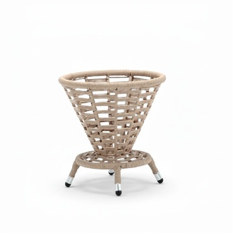 Beige Coffee Table Luxury Furniture Patio Design Rattan Round Modern High-Quality Furniture